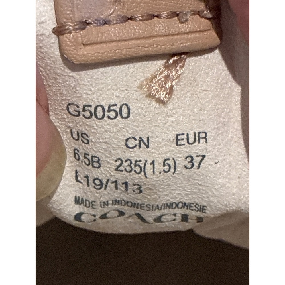 Coach CitySole Court Sneaker Womens 6.5B Tan Leopard Print Calf Hair G5050